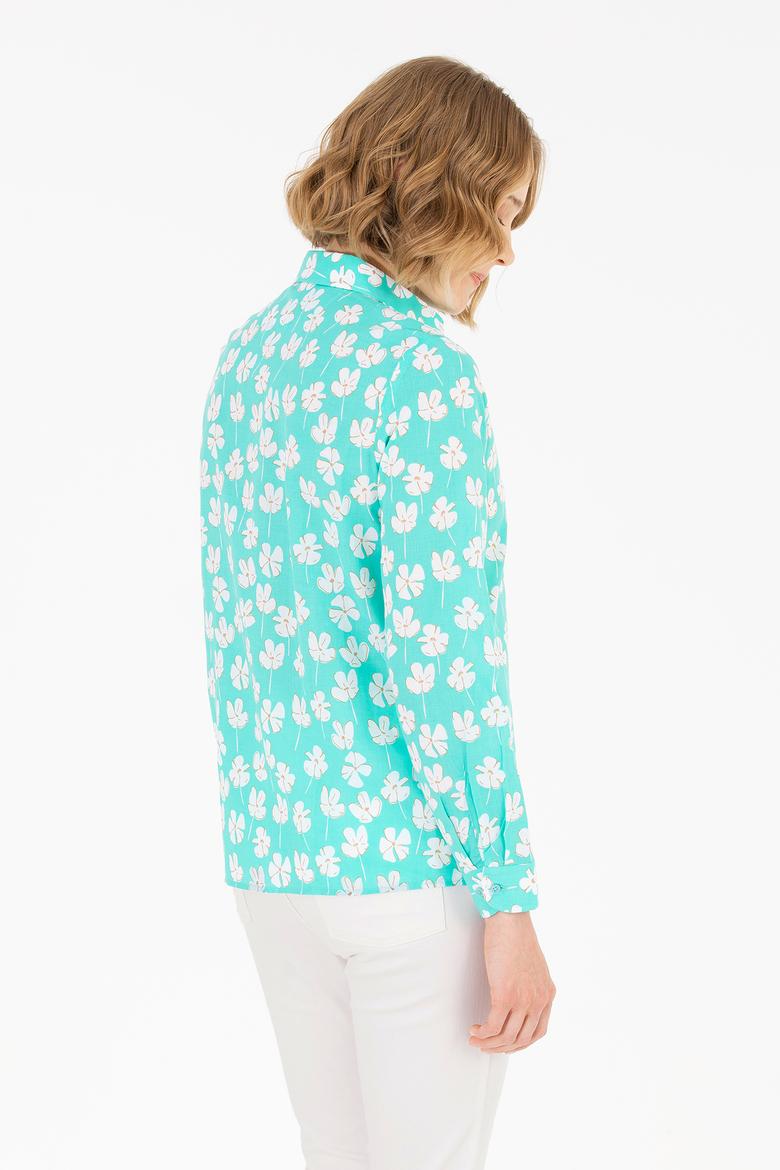 Kadın Mint Uzun Kollu Gömlek - 50263742010