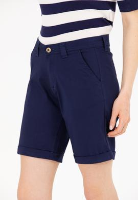 Kadın Lacivert Dokuma Şort - 50263220001