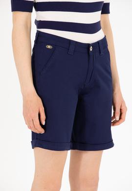 Kadın Lacivert Dokuma Şort - 50263220001