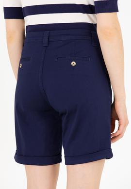 Kadın Lacivert Dokuma Şort - 50263220001