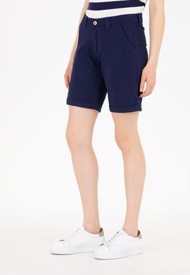 Kadın Lacivert Dokuma Şort - 50263220001