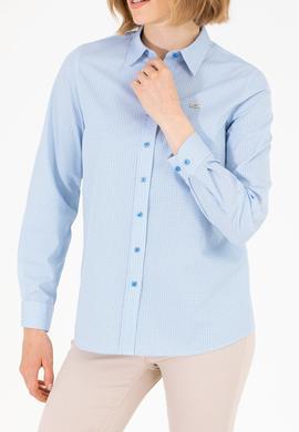 Kadın Saks Uzun Kollu Gömlek - 50263747011