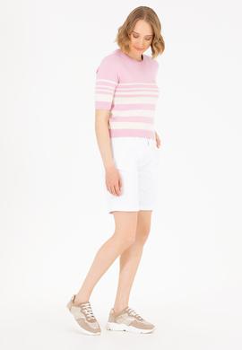 Kadın Beyaz Dokuma Şort - 50263220011