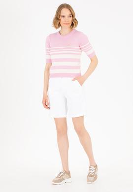 Kadın Beyaz Dokuma Şort - 50263220011