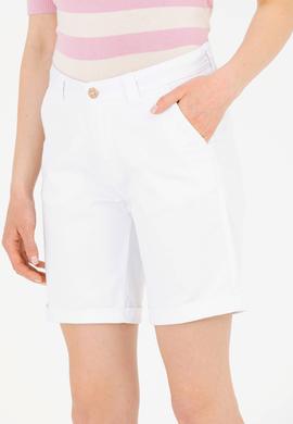 Kadın Beyaz Dokuma Şort - 50263220011