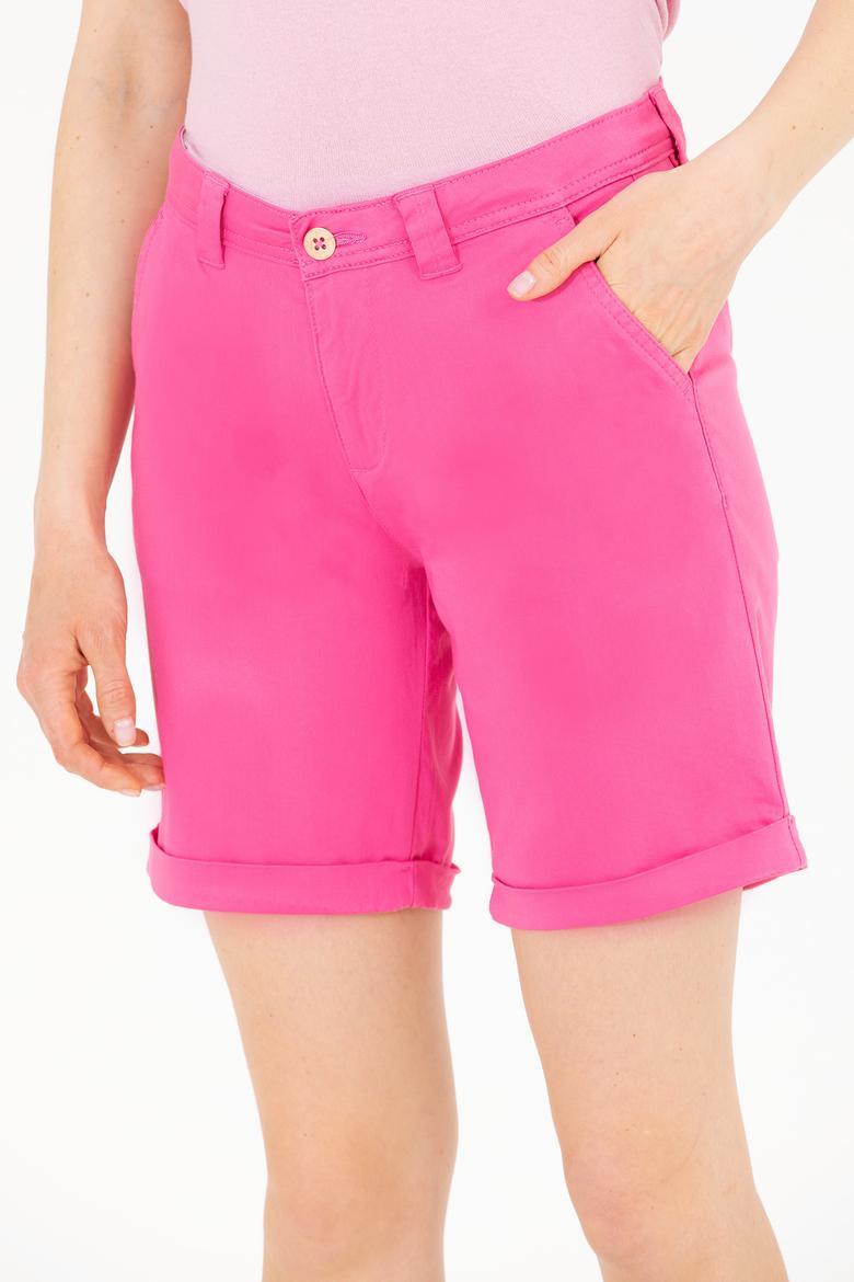 Kadın Pembe Dokuma Şort - 50263220016