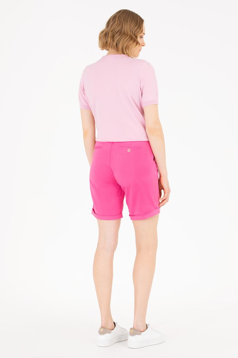 Kadın Pembe Dokuma Şort - 50263220016