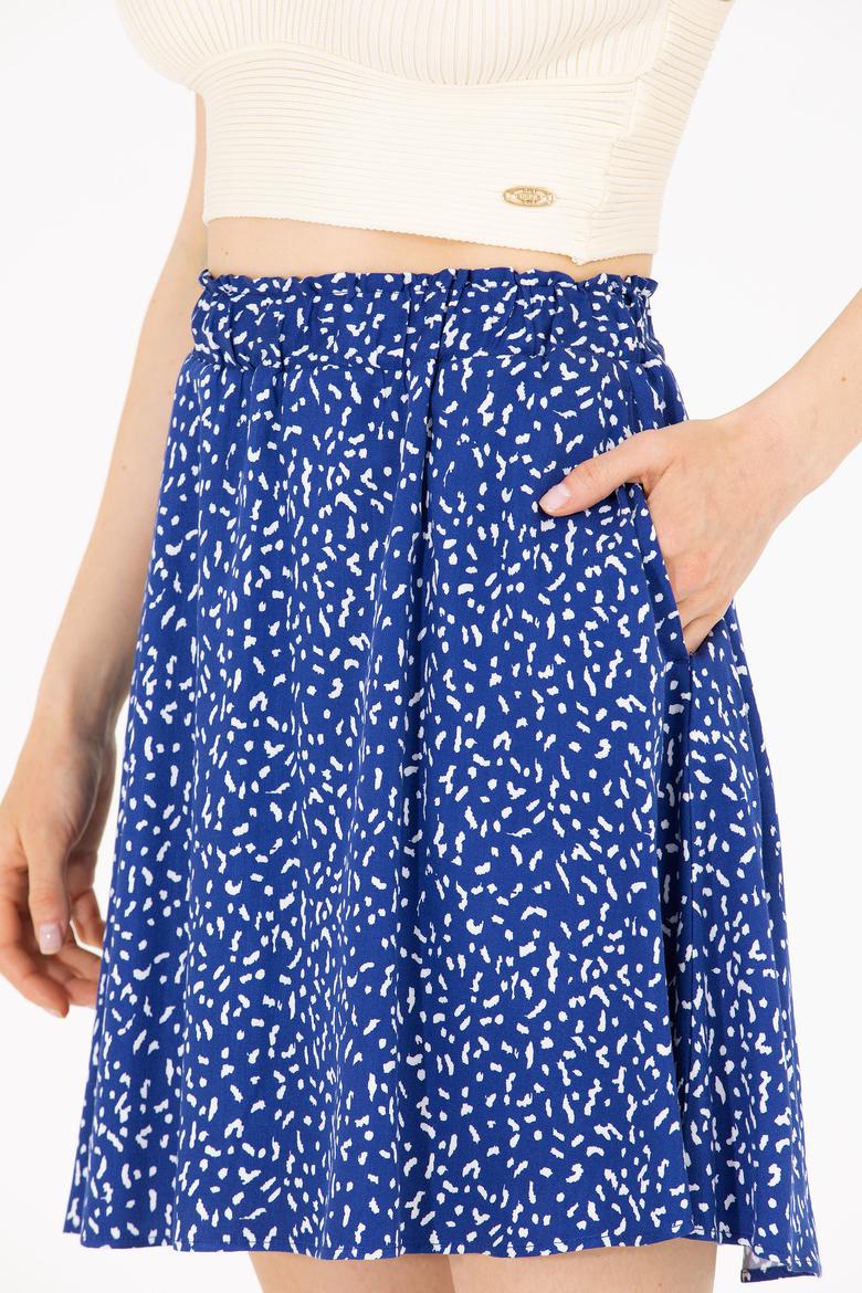 Kadın Saks Dokuma Etek - 50263212005