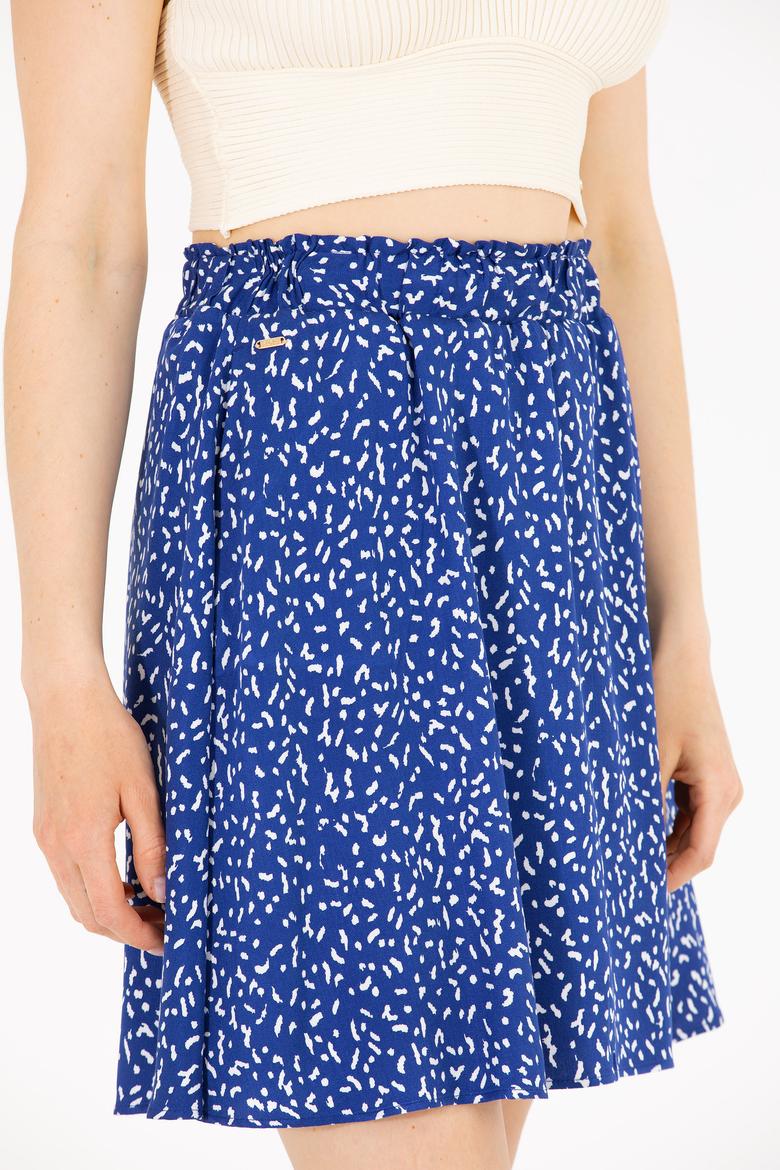 Kadın Saks Dokuma Etek - 50263212005