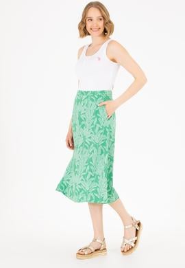 Kadın Yeşil Dokuma Etek - 50263211012
