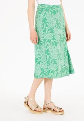 Kadın Yeşil Dokuma Etek - 50263211012