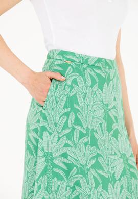 Kadın Yeşil Dokuma Etek - 50263211012