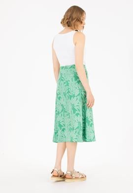 Kadın Yeşil Dokuma Etek - 50263211012