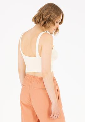 Kadın Ekru V Yaka Kazak - 50267078011