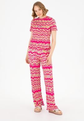 Kadın Pembe Triko Pantolon - 50265407006