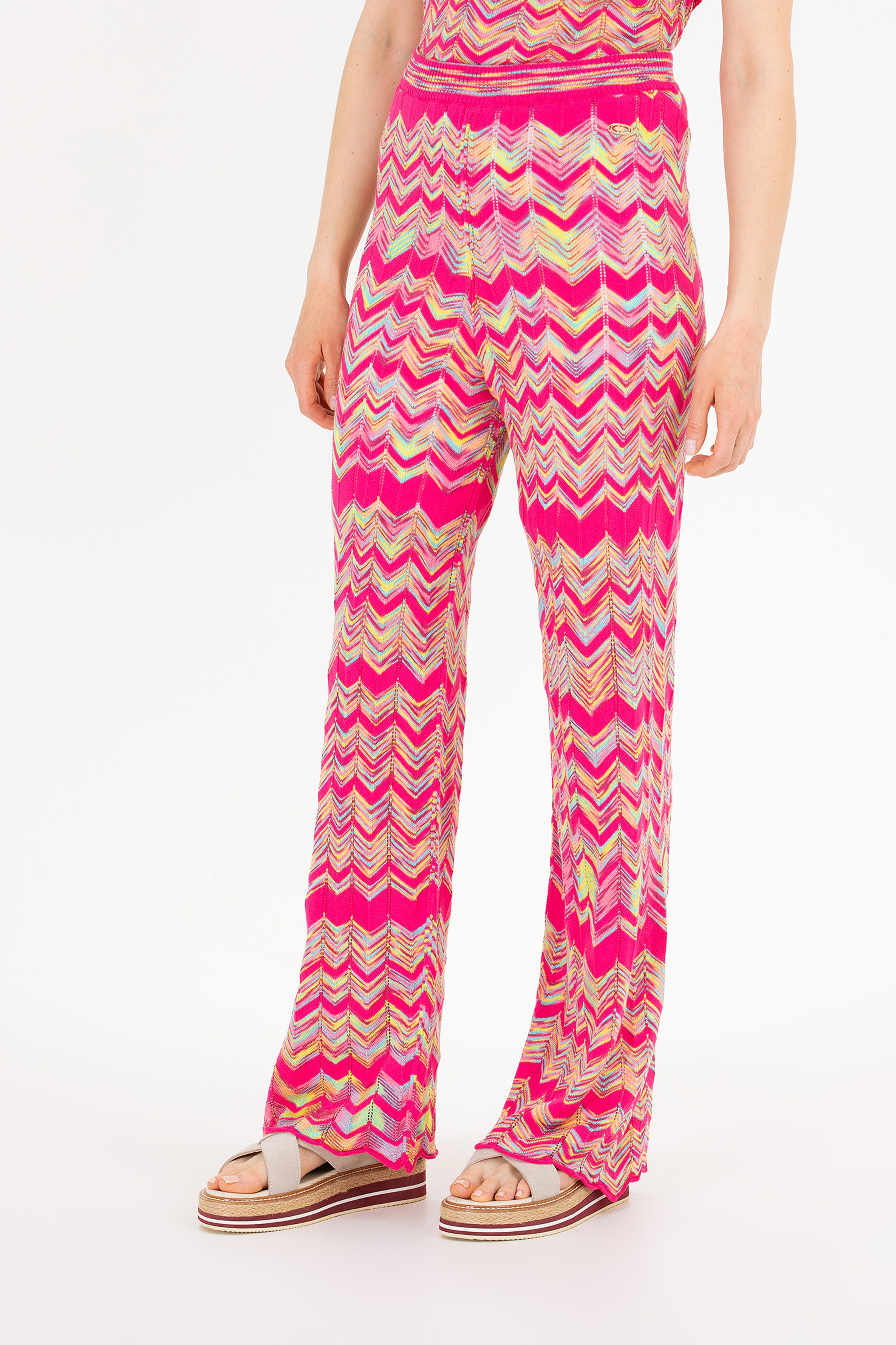 Kadın Pembe Triko Pantolon - Image 2