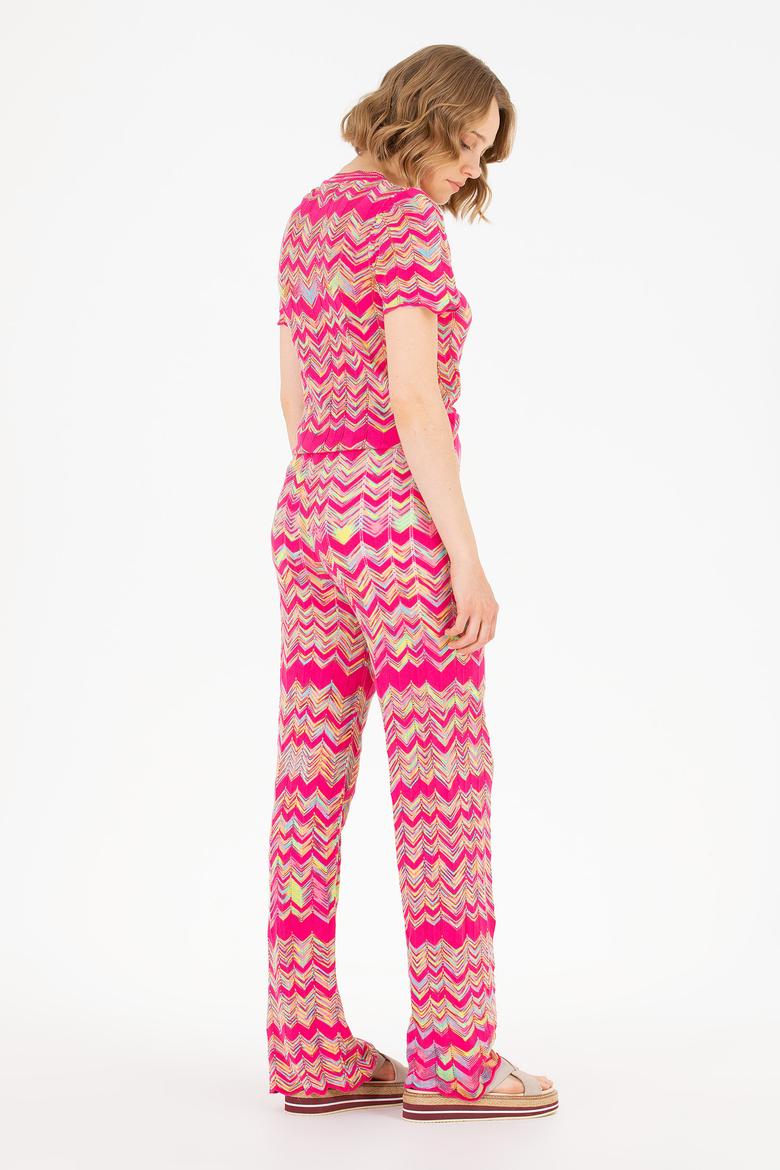 Kadın Pembe Triko Pantolon - 50265407006