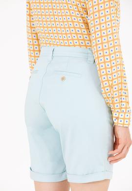 Kadın Su Yeşili Dokuma Şort - 50263220026