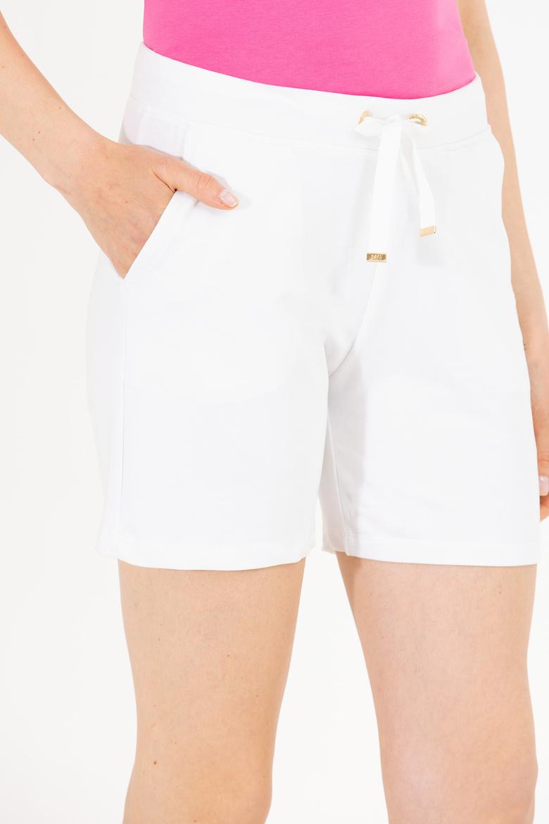 Kadın Beyaz Örme Şort - 50262609022