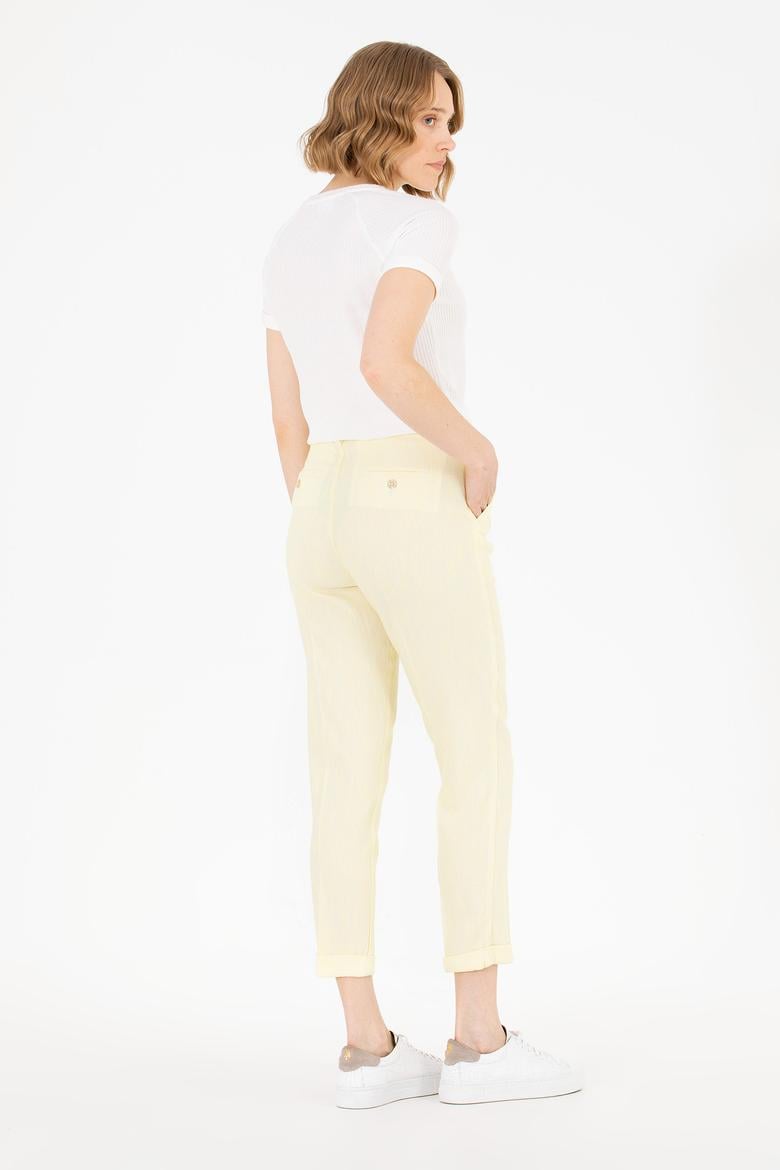 Kadın Neon Sarı Carrot Fit Pantolon - 50263202011
