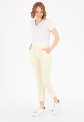 Kadın Neon Sarı Carrot Fit Pantolon - 50263202011