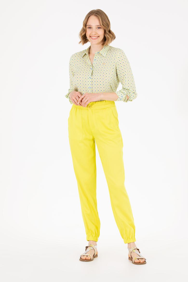 Kadın Neon Sarı Pantolon