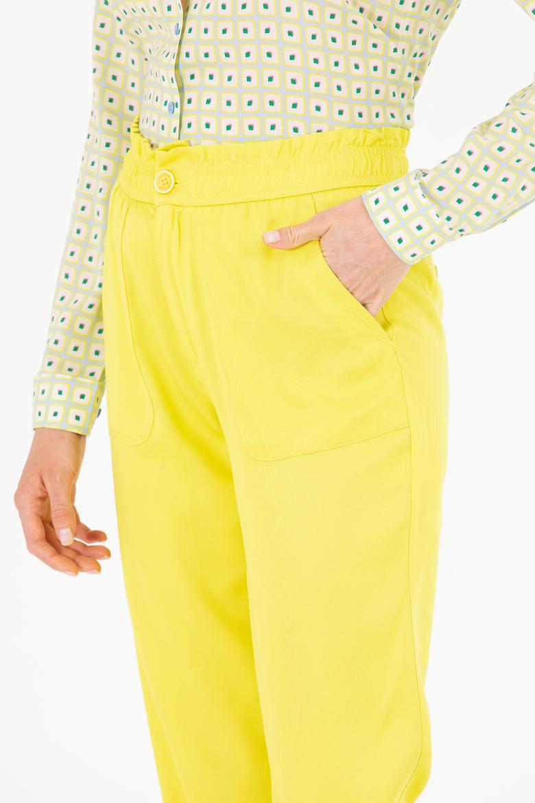 Kadın Neon Sarı Pantolon - 50263204005