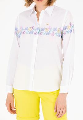 Kadın Mavi Uzun Kollu Gömlek - 50263744003