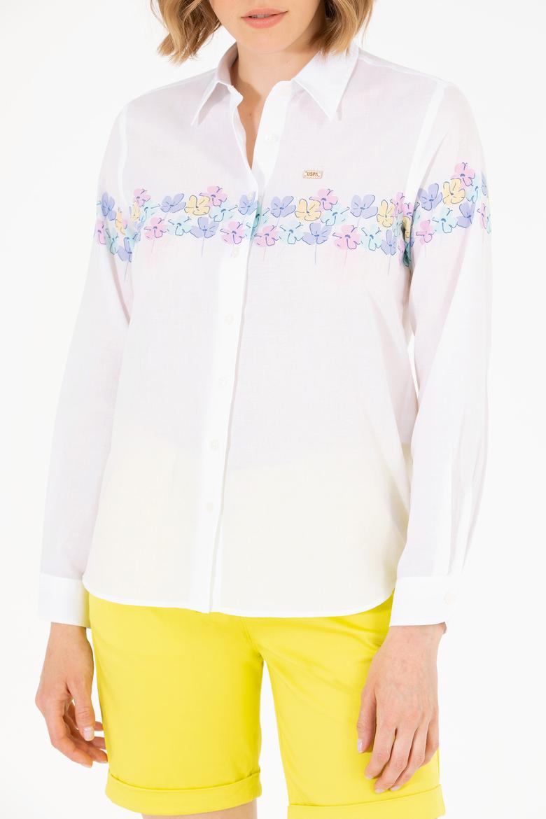 Kadın Mavi Uzun Kollu Gömlek - 50263744003