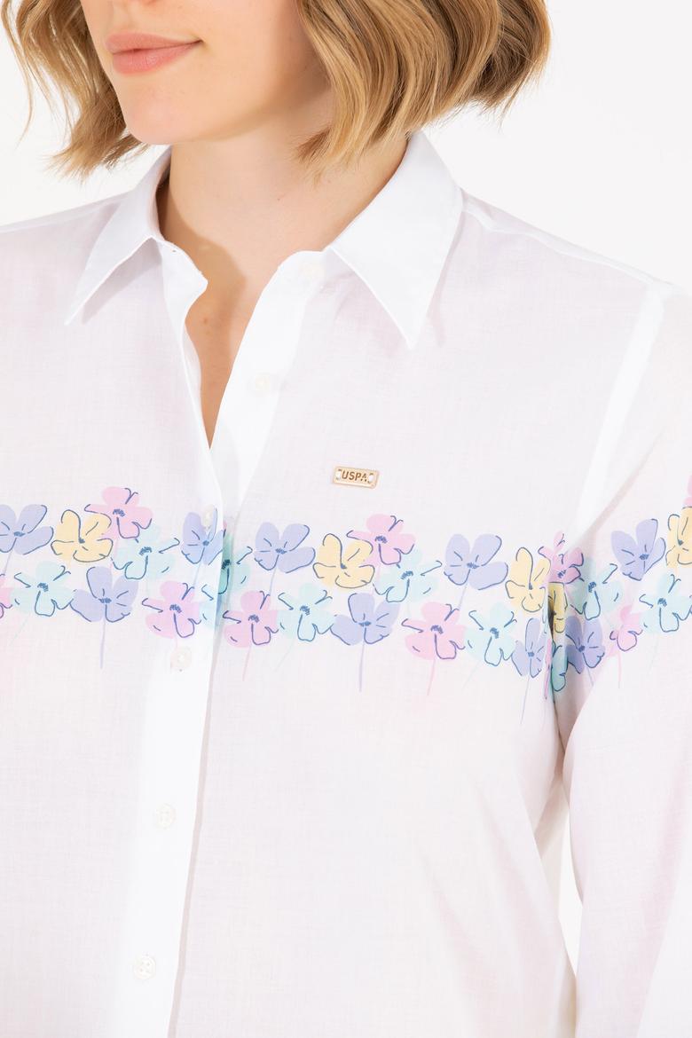 Kadın Mavi Uzun Kollu Gömlek - 50263744003