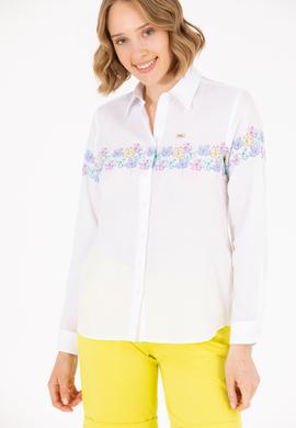 Kadın Mavi Uzun Kollu Gömlek - 50263744003