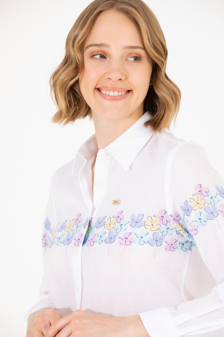 Kadın Mavi Uzun Kollu Gömlek