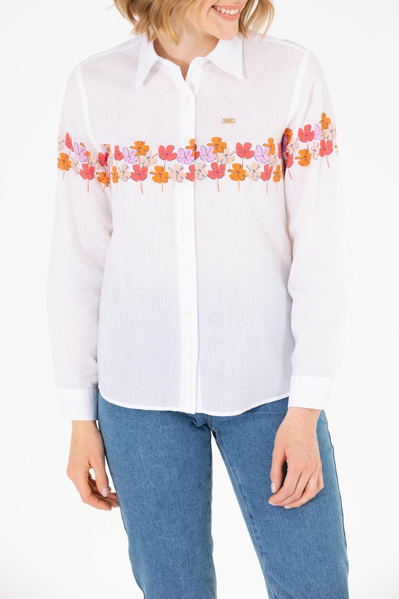 Kadın Manolya Uzun Kollu Gömlek - 50263744011