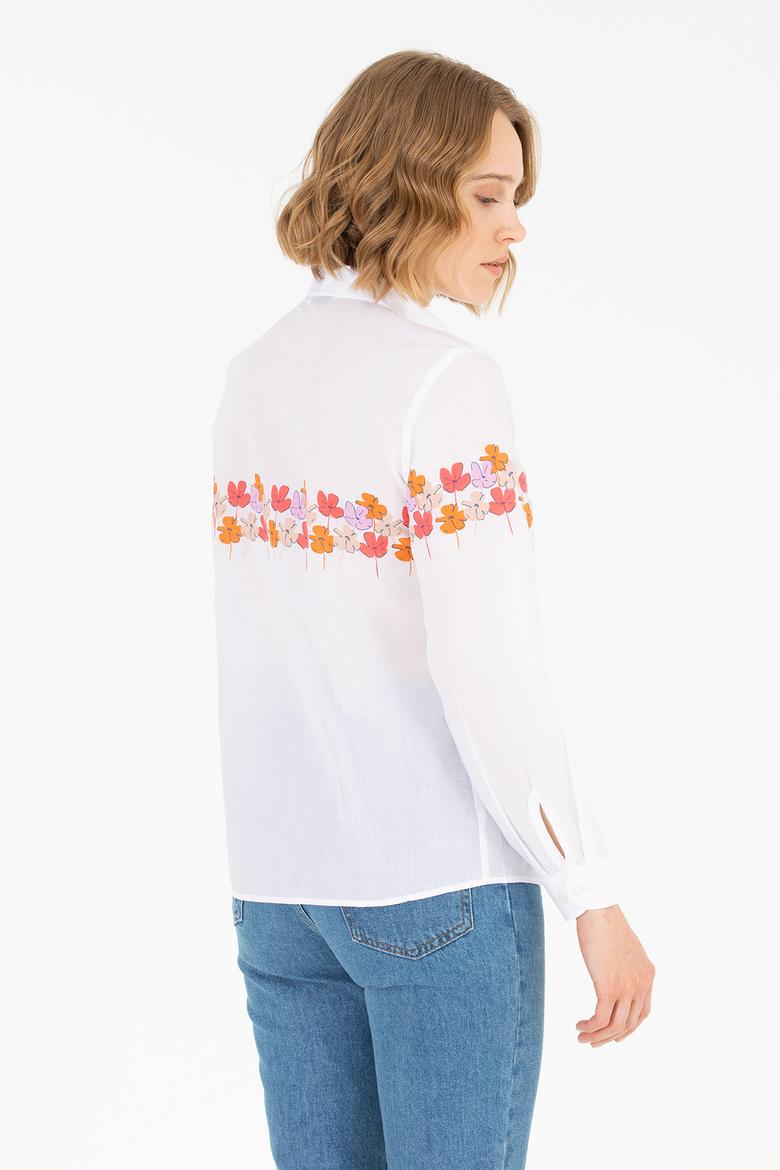 Kadın Manolya Uzun Kollu Gömlek - 50263744011