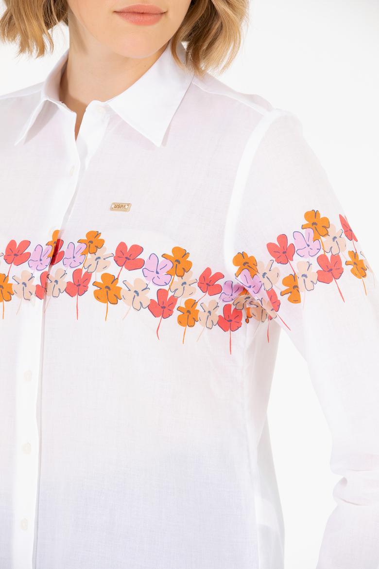 Kadın Manolya Uzun Kollu Gömlek - 50263744011