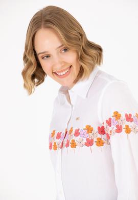 Kadın Manolya Uzun Kollu Gömlek - 50263744011