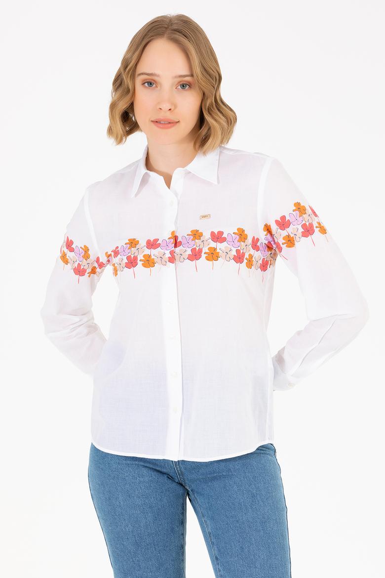 Kadın Manolya Uzun Kollu Gömlek - 50263744011
