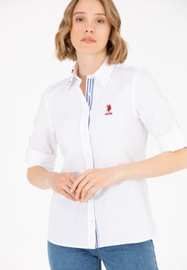 Kadın Beyaz Uzun Kollu Gömlek - 50264058028