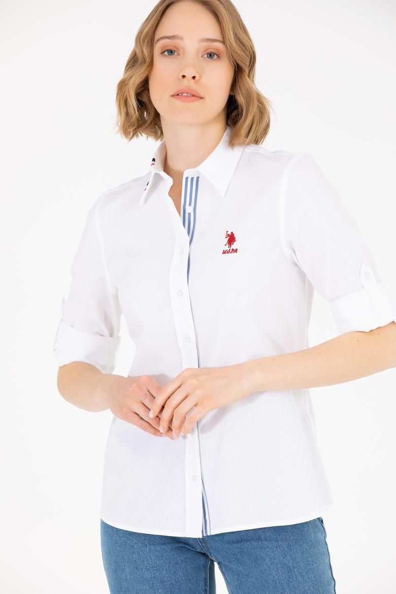 Kadın Beyaz Uzun Kollu Gömlek - 50264058028