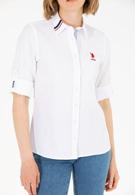 Kadın Beyaz Uzun Kollu Gömlek - 50264058028