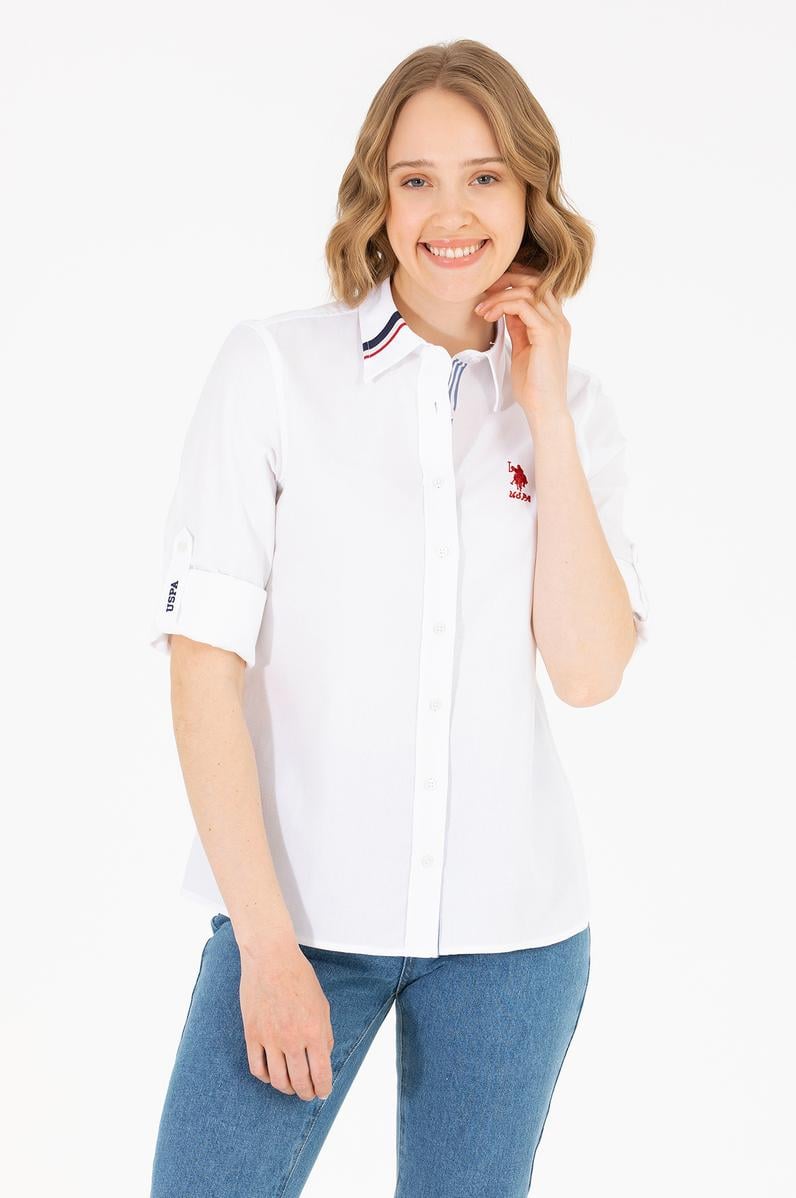 Kadın Beyaz Uzun Kollu Gömlek