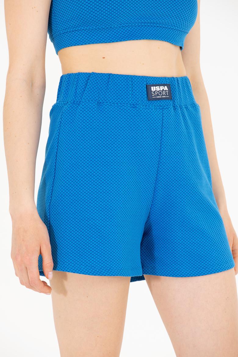 Kadın Saks Örme Şort - 50264208030