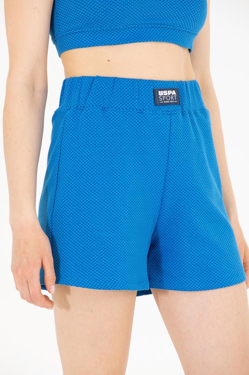 Kadın Saks Örme Şort