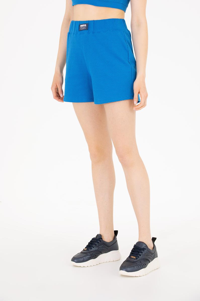 Kadın Saks Örme Şort