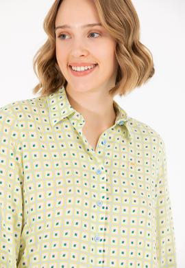 Kadın Mavi Uzun Kollu Gömlek - 50264488020