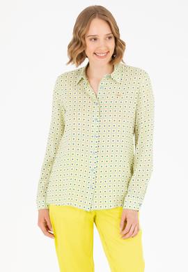 Kadın Mavi Uzun Kollu Gömlek - 50264488020