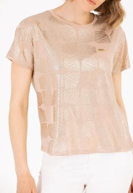 Kadın Çok Renkli Bisiklet Yaka Tişört - 50265367012