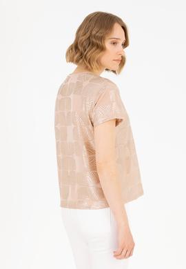 Kadın Çok Renkli Bisiklet Yaka Tişört - 50265367012