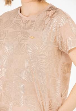 Kadın Çok Renkli Bisiklet Yaka Tişört - 50265367012