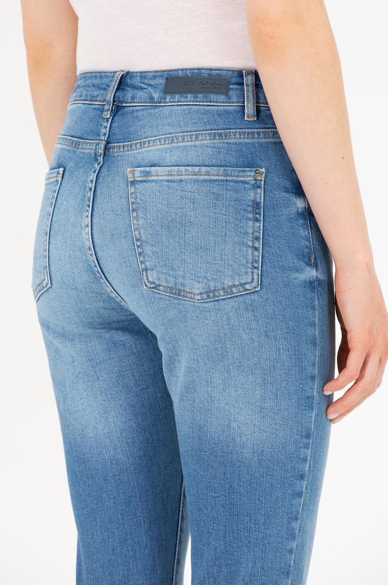 Kadın Mavi Slim High Waist Fit Jean Pantolon